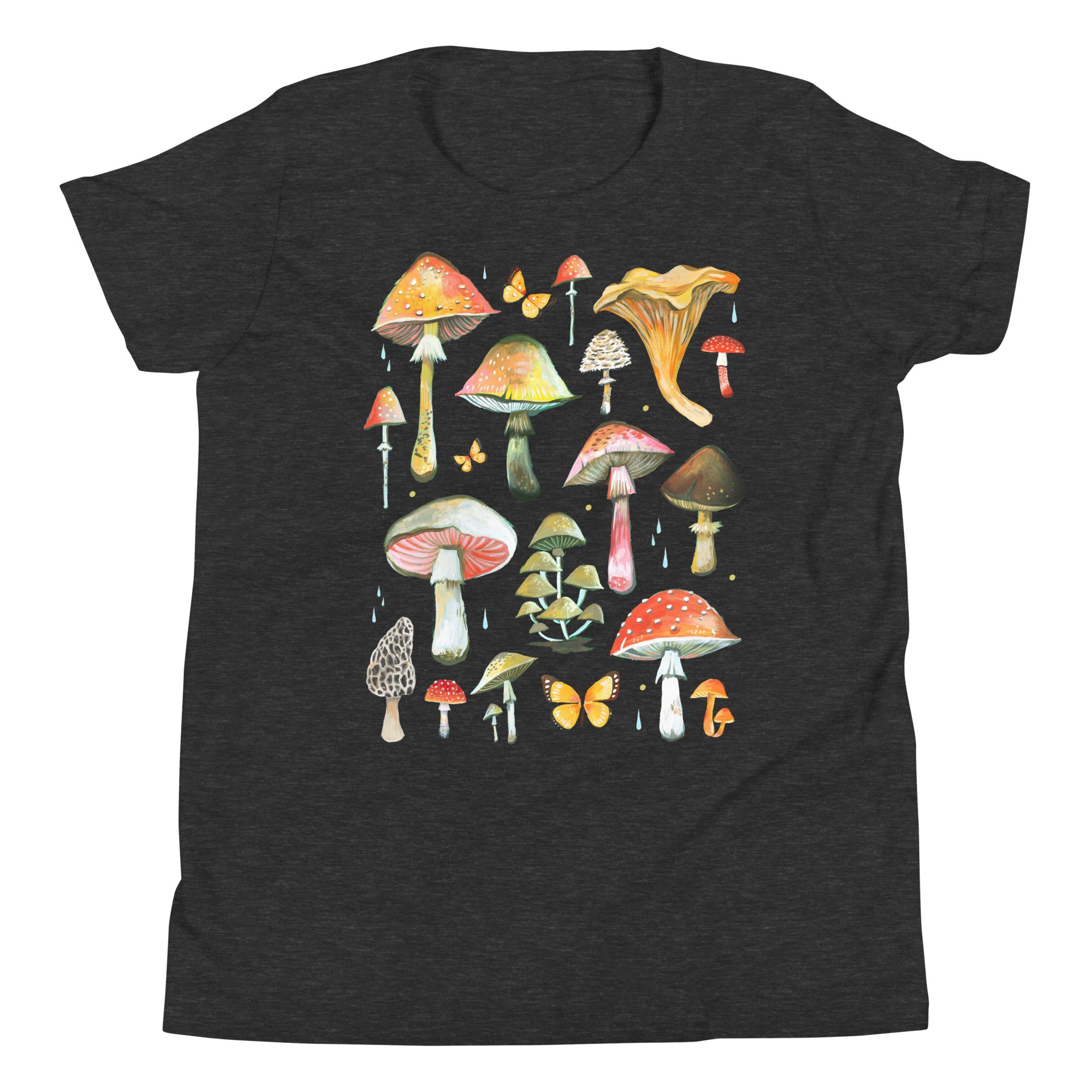Mushroom Youth T-Shirt Dark Grey Heather