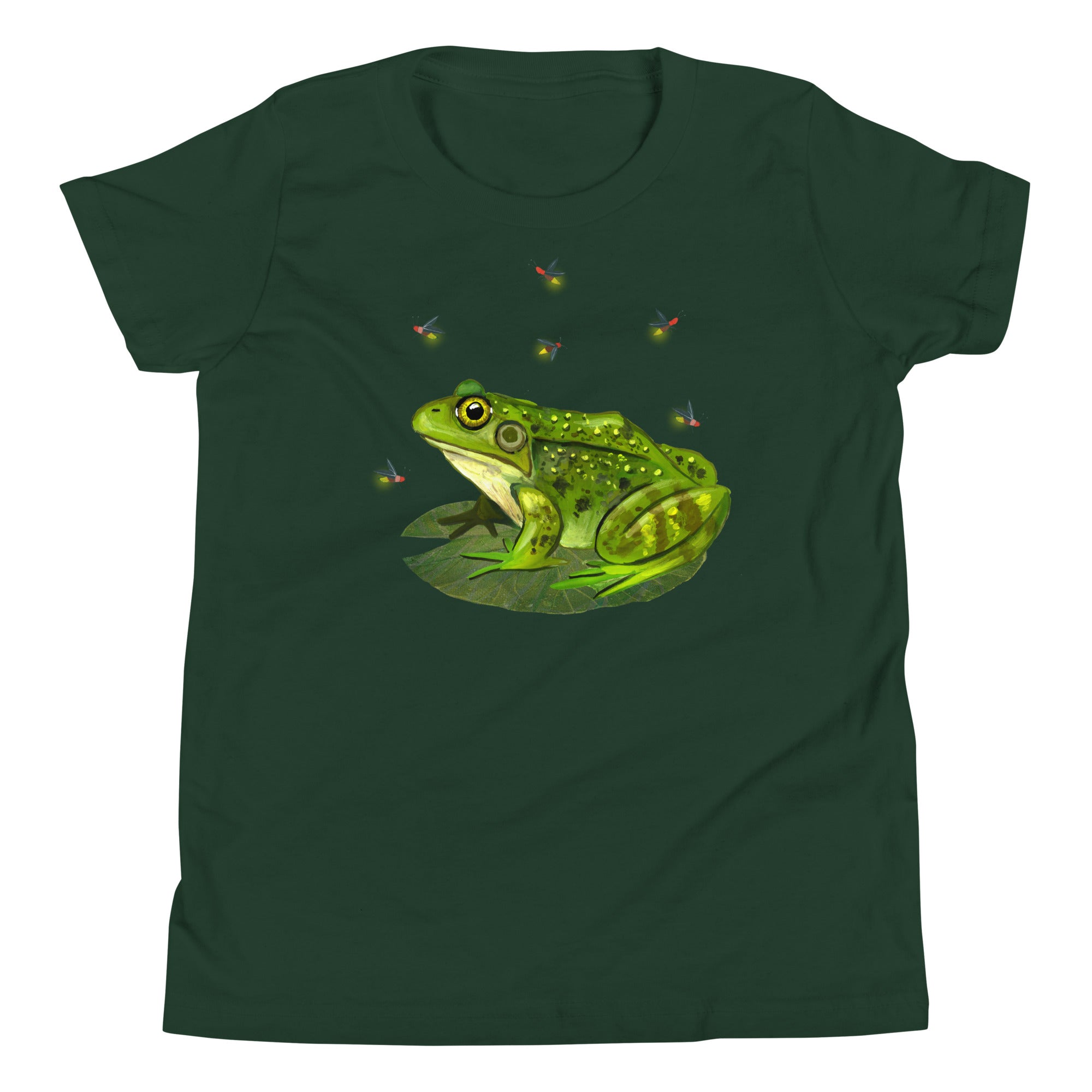 Frog & Fireflies Youth T-Shirt Forest