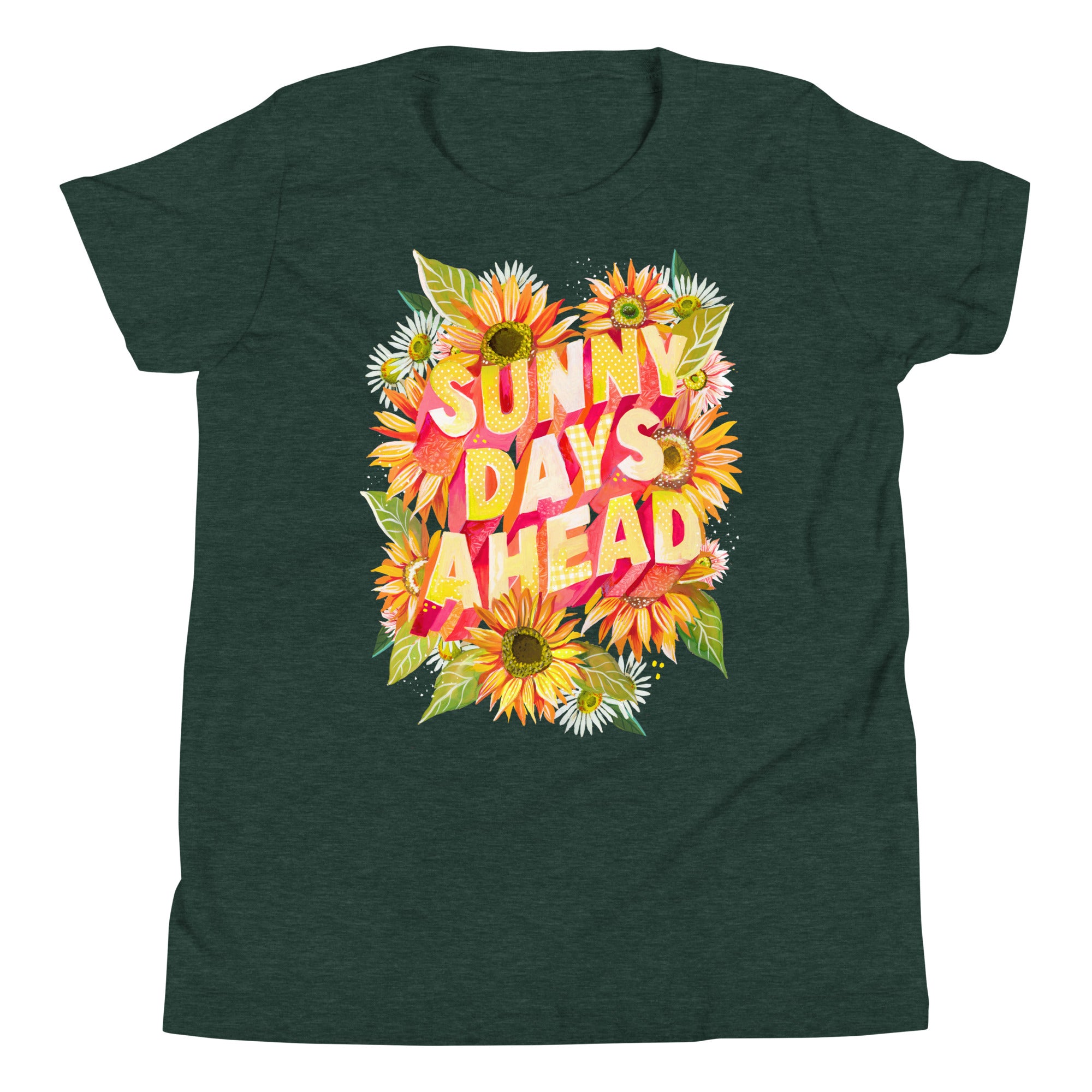 Sunny Days Ahead Youth T-Shirt Heather Forest