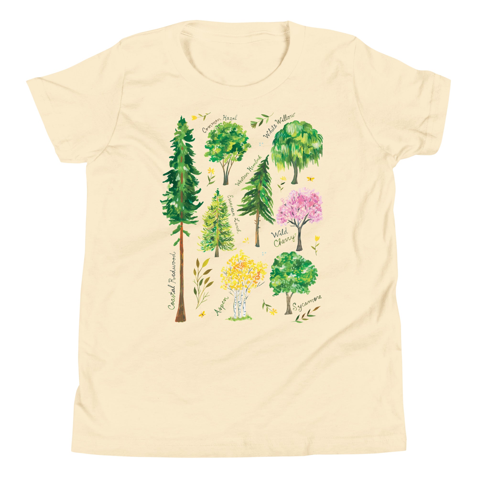 Tree Chart Youth T-Shirt Natural