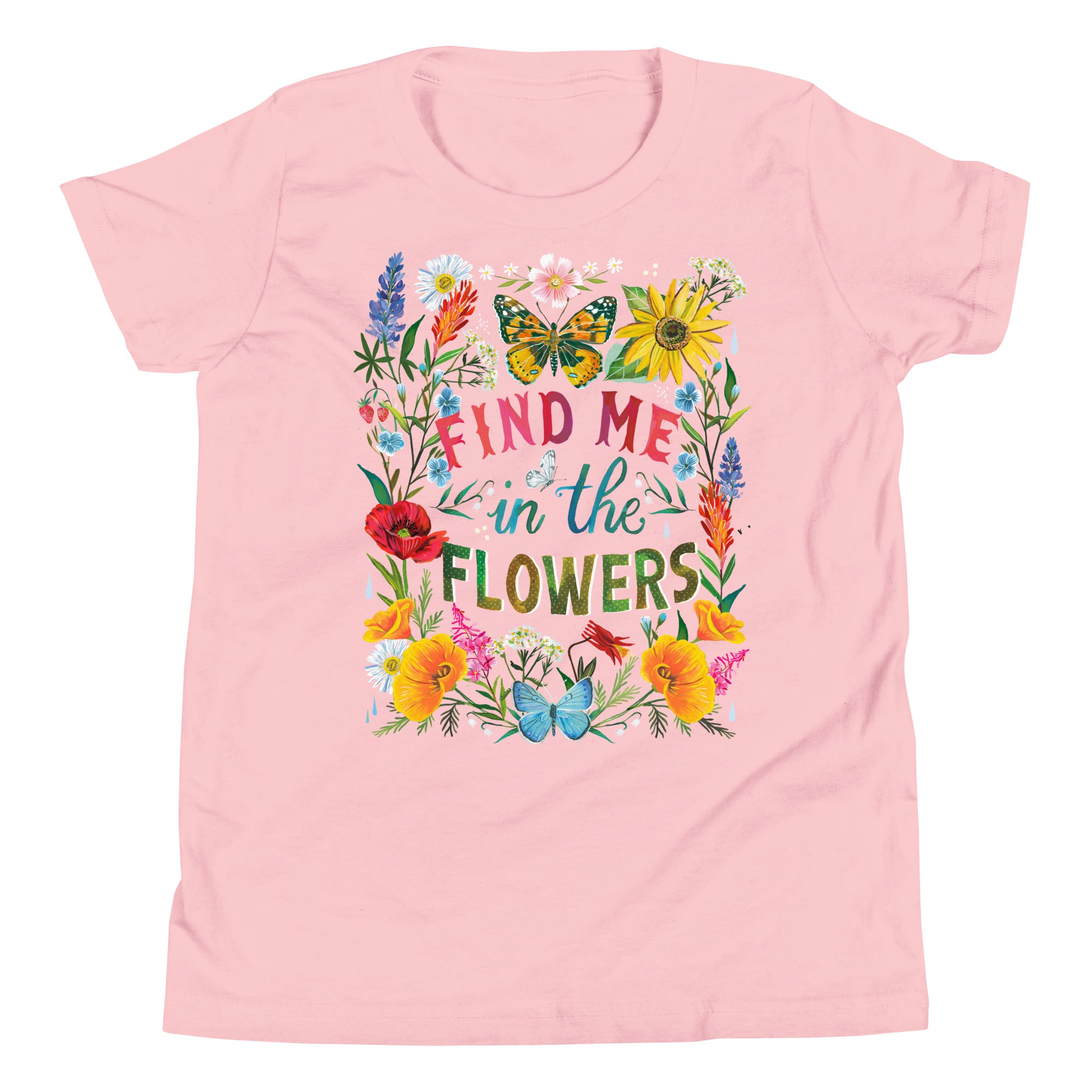Find Me in The Flowers Youth T-Shirt